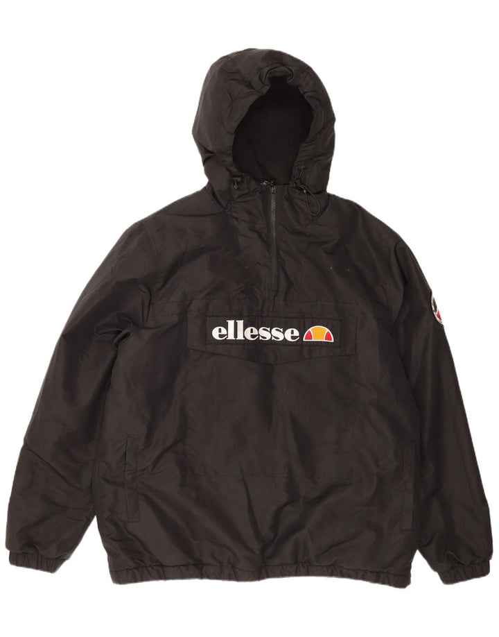 Giacca anorak con cappuccio grafico da uomo Ellesse UK 44 2XL poliestere nero