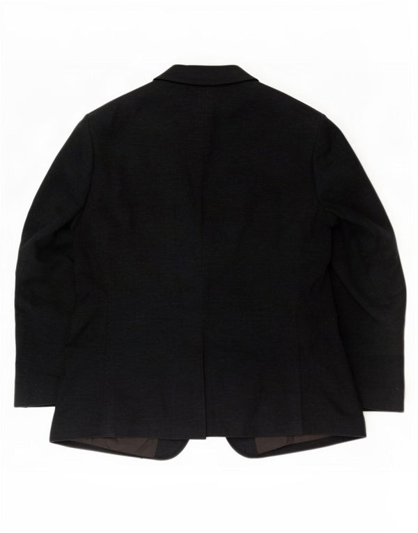 Giacca blazer a 2 bottoni Marks & Spencer da uomo UK 46 XL cotone nero