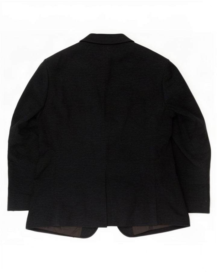 Giacca blazer a 2 bottoni Marks & Spencer da uomo UK 46 XL cotone nero