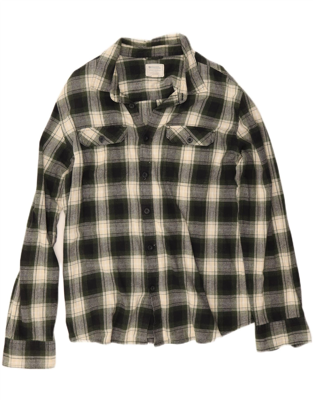 Camicia da uomo in flanella di Mountain Warehouse XL in cotone a quadri verdi