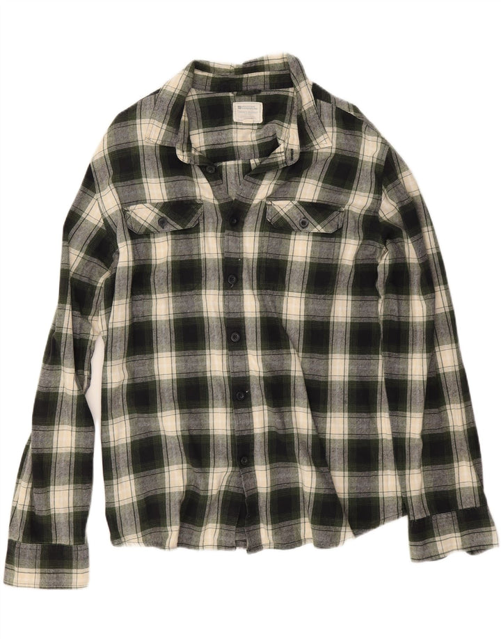 Camicia da uomo in flanella di Mountain Warehouse XL in cotone a quadri verdi