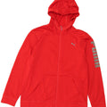 PUMA Mens Graphic Zip Hoodie Sweater Medium Red Polyester Vintage Puma and Second-Hand Puma from Messina Hembry 