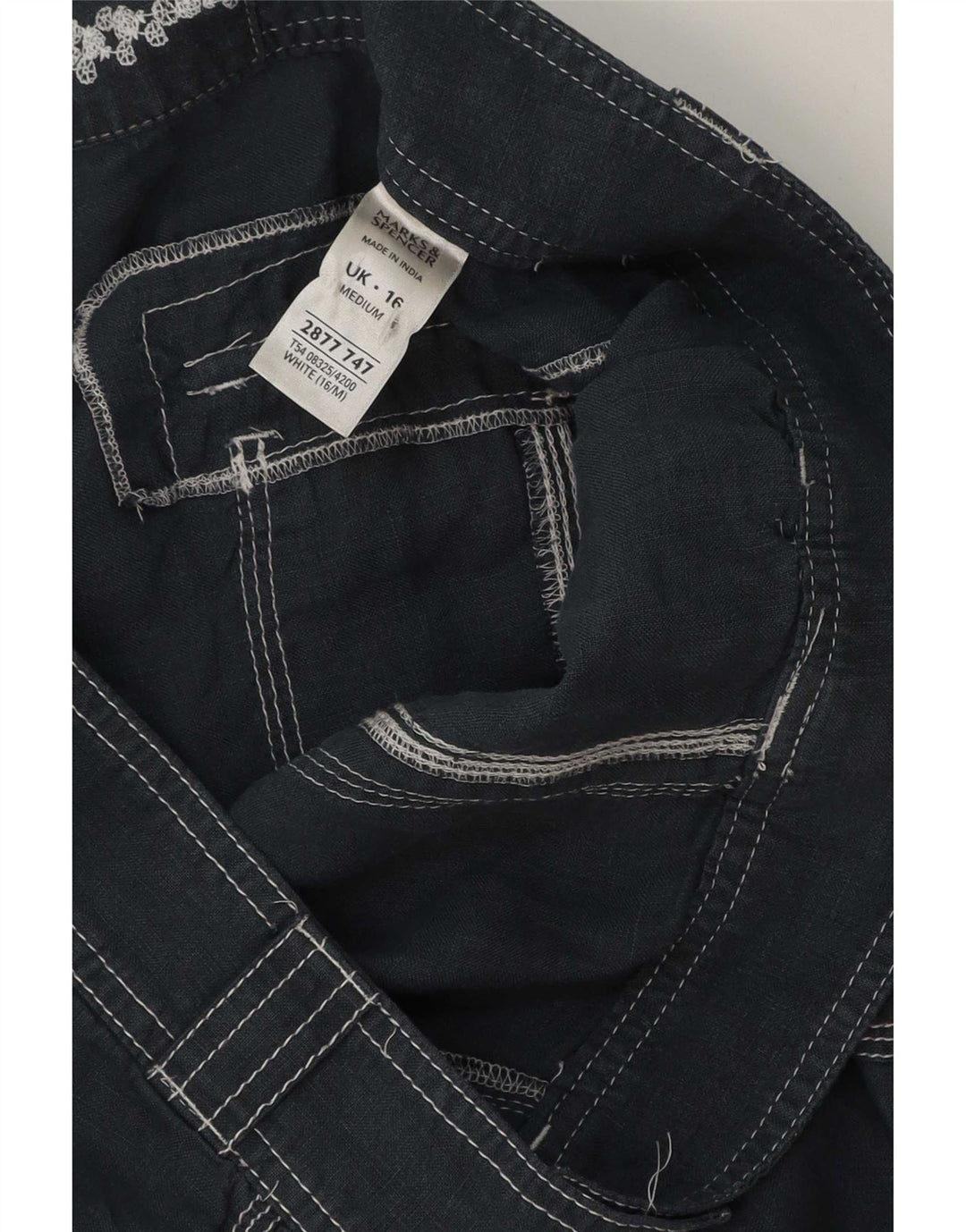 Pantaloni cargo da donna Marks & Spencer UK 16 Large W36 L28 Blu navy