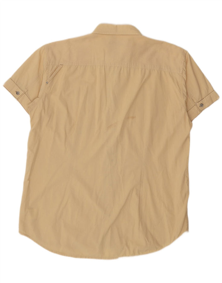 Camicia a maniche corte da uomo WRANGLER 2XL cotone beige
