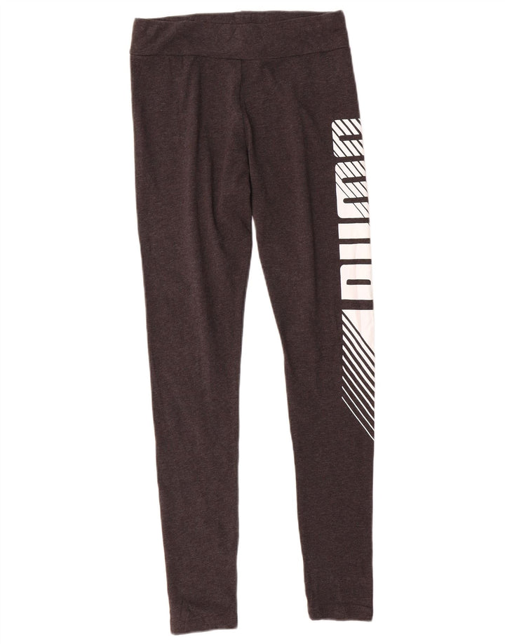 Leggings grafici da donna Puma UK 10 piccolo cotone grigio