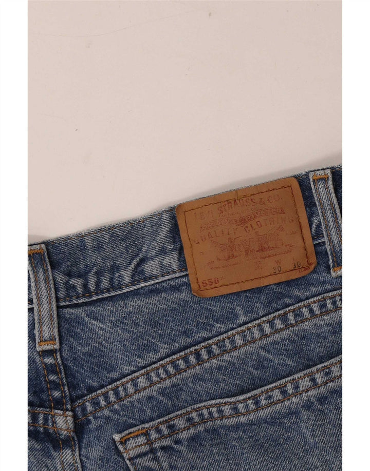 Pantaloncini di jeans Levi's 550 da uomo W30 blu medio