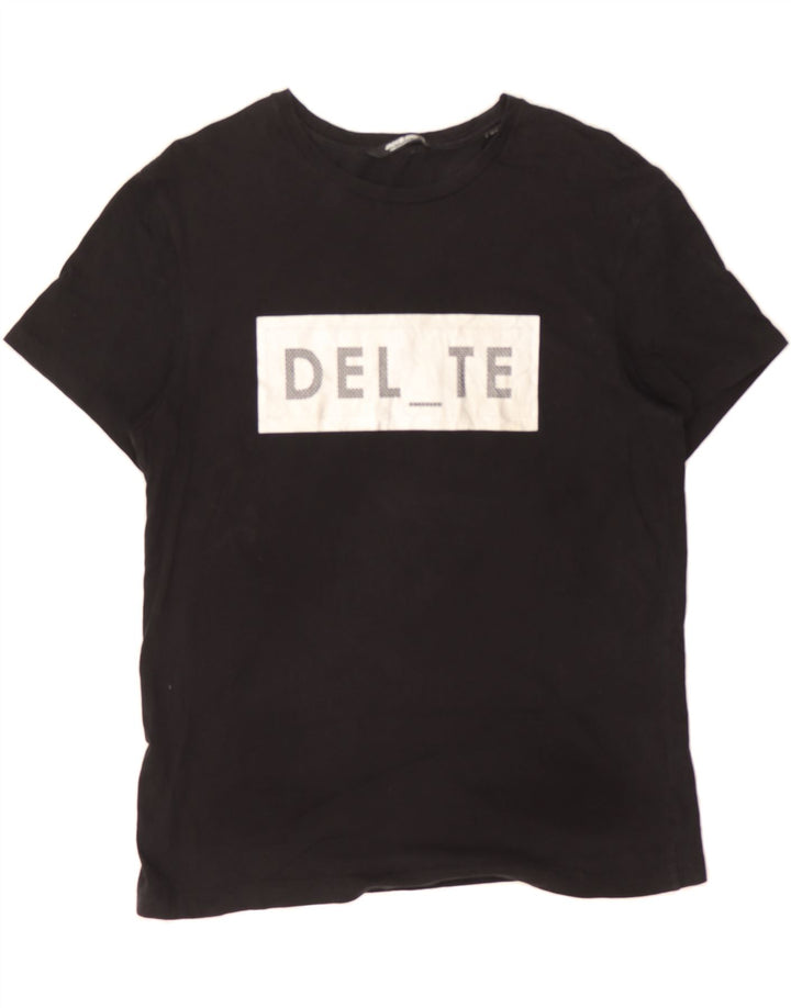 JACK & JONES Boys Graphic T-Shirt Top 15-16 Years Small  Black Vintage Jack & Jones and Second-Hand Jack & Jones from Messina Hembry 