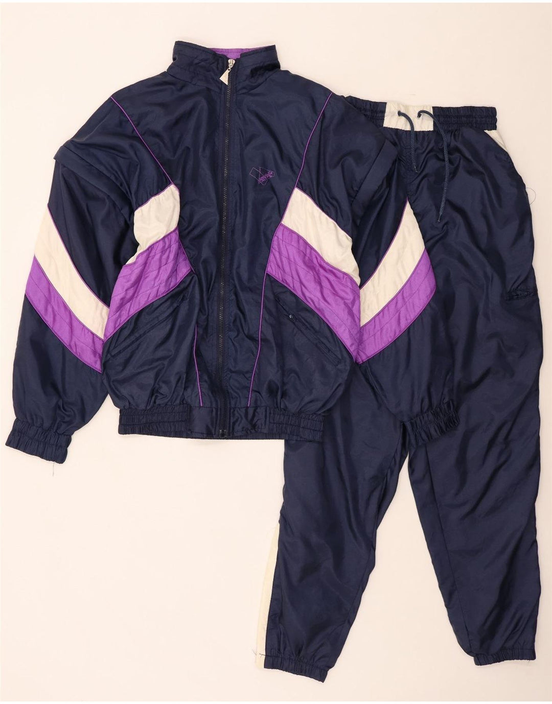 Tuta intera da uomo Pandora media blu navy color block in poliammide retrò