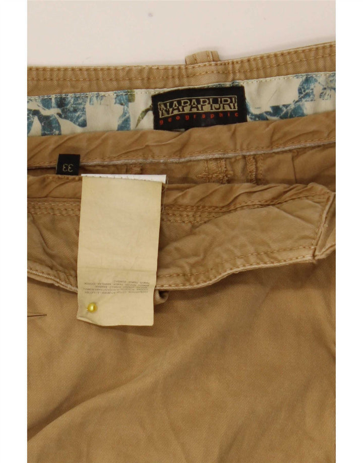 Pantaloncini cargo da uomo Napapijri W33 in cotone beige medio