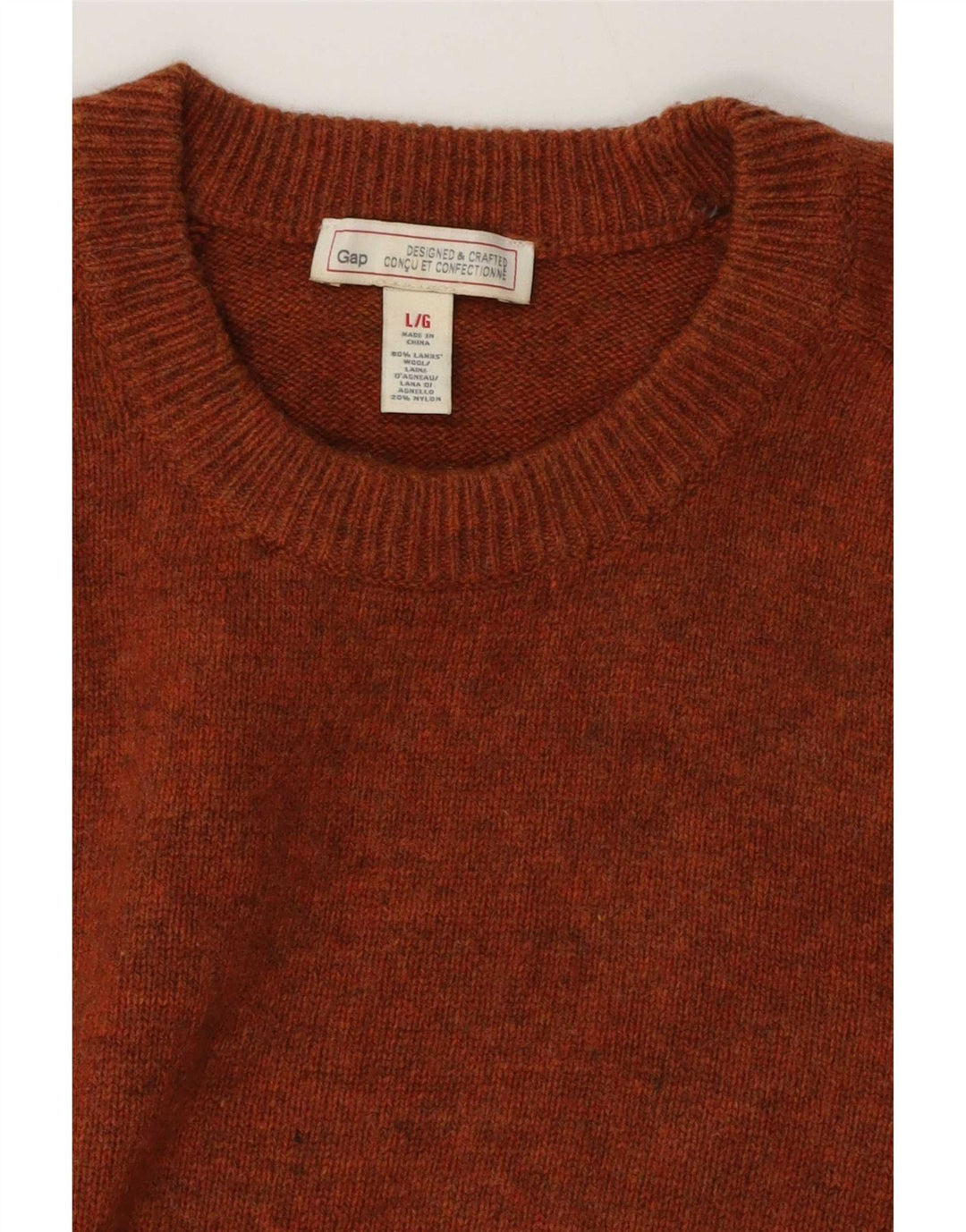 Gap Uomo Maglione Girocollo Maglione Grande Lana d'Agnello Marrone