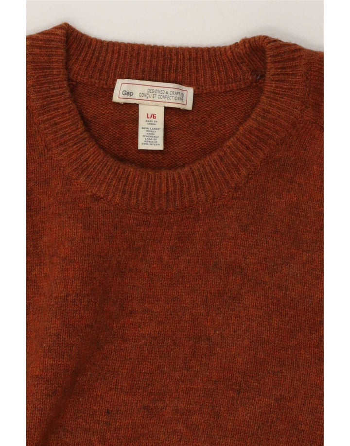 Gap Uomo Maglione Girocollo Maglione Grande Lana d'Agnello Marrone