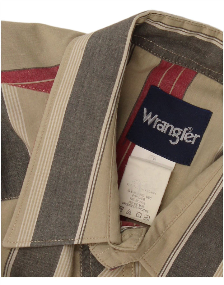 Camicia a maniche corte da uomo Wrangler 2XL a righe verdi