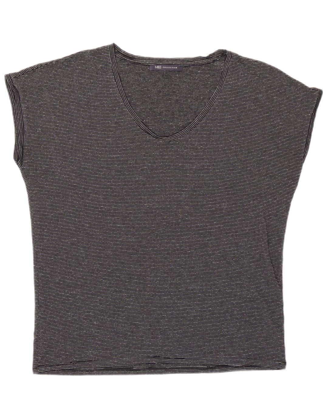 T-shirt oversize da donna Marks & Spencer Top UK 10 piccola a righe nere