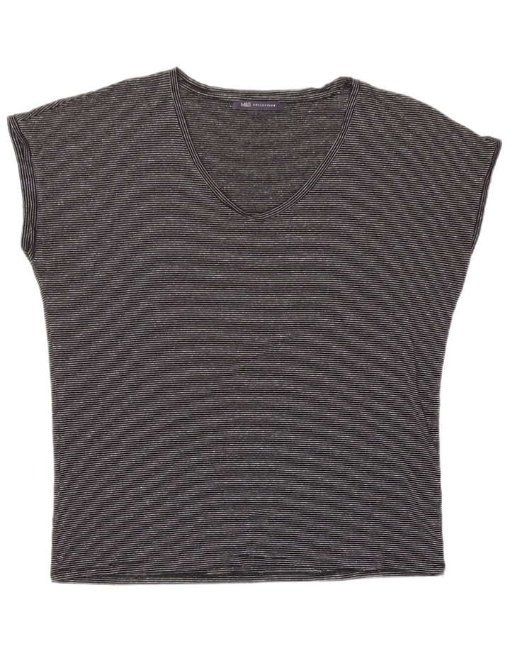 T-shirt oversize da donna Marks & Spencer Top UK 10 piccola a righe nere