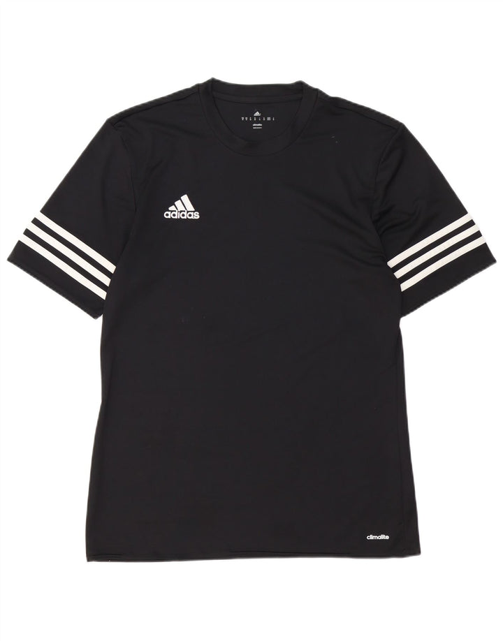 T-shirt Adidas Climalite da uomo, media, in poliestere nero