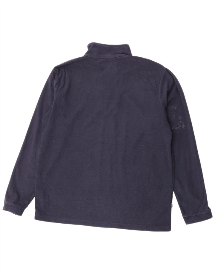 Mountain Warehouse Maglione in pile da uomo con collo con zip, grande, in poliestere blu navy
