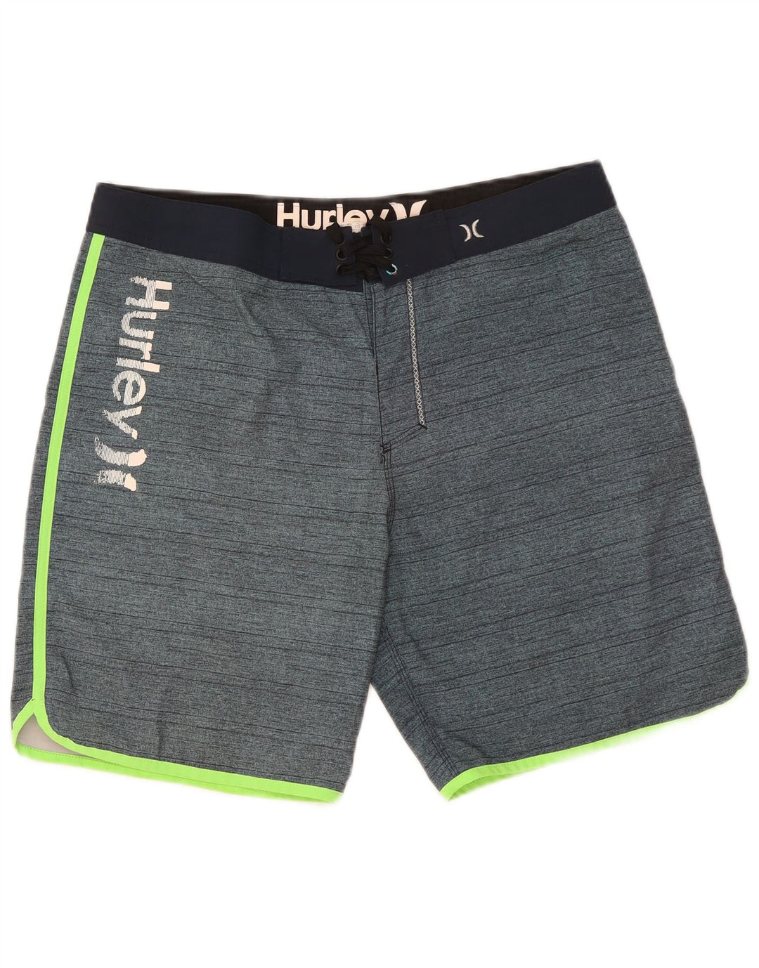 Pantaloncini da bagno grafici da uomo Hurley, poliestere a righe grandi blu