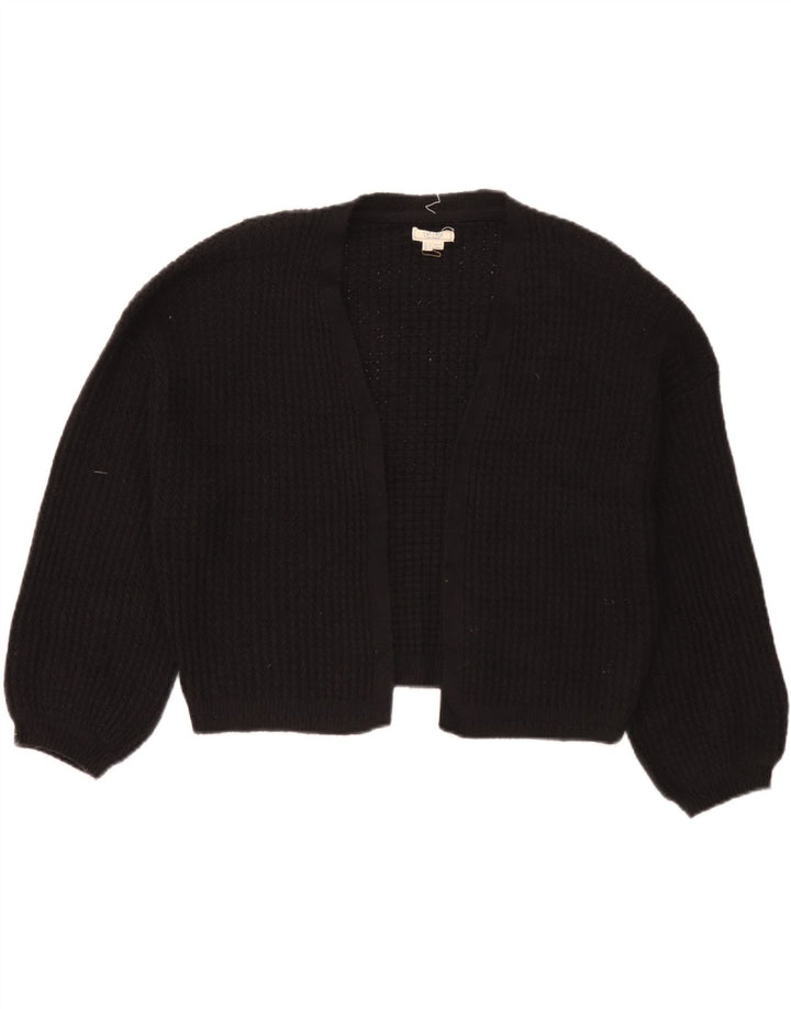 Maglione cardigan aperto corto oversize da donna Fat Face UK 14 grande nero