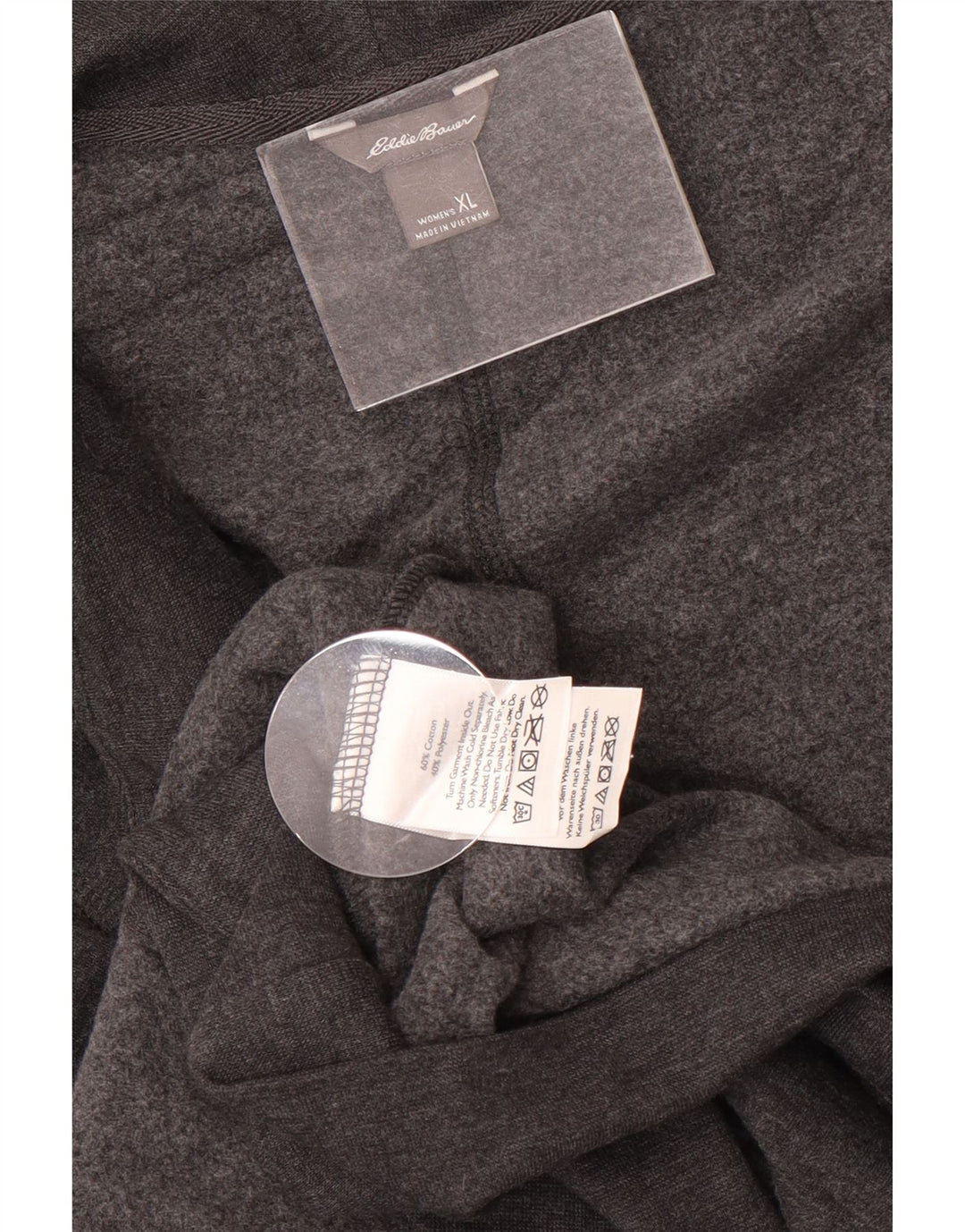 Eddie Bauer Maglione cardigan aperto oversize da donna con linea lunga UK 18 XL Grigio