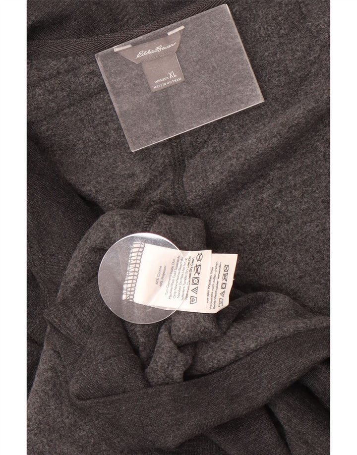 Eddie Bauer Maglione cardigan aperto oversize da donna con linea lunga UK 18 XL Grigio