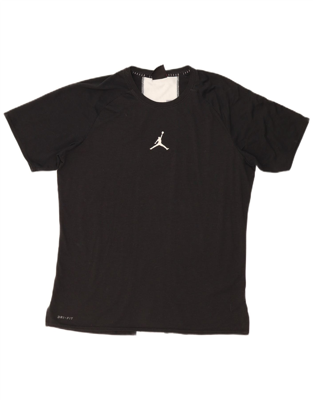 T-shirt grafica Jordan Dri Fit da uomo, grande, in poliestere color block nero