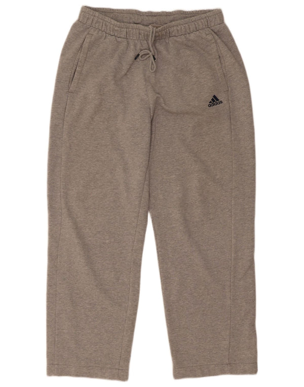 Pantaloni da tuta Adidas Climalite da uomo in cotone grigio medio