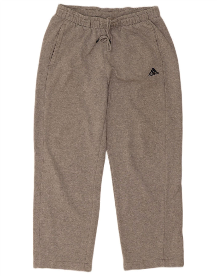Pantaloni da tuta Adidas Climalite da uomo in cotone grigio medio