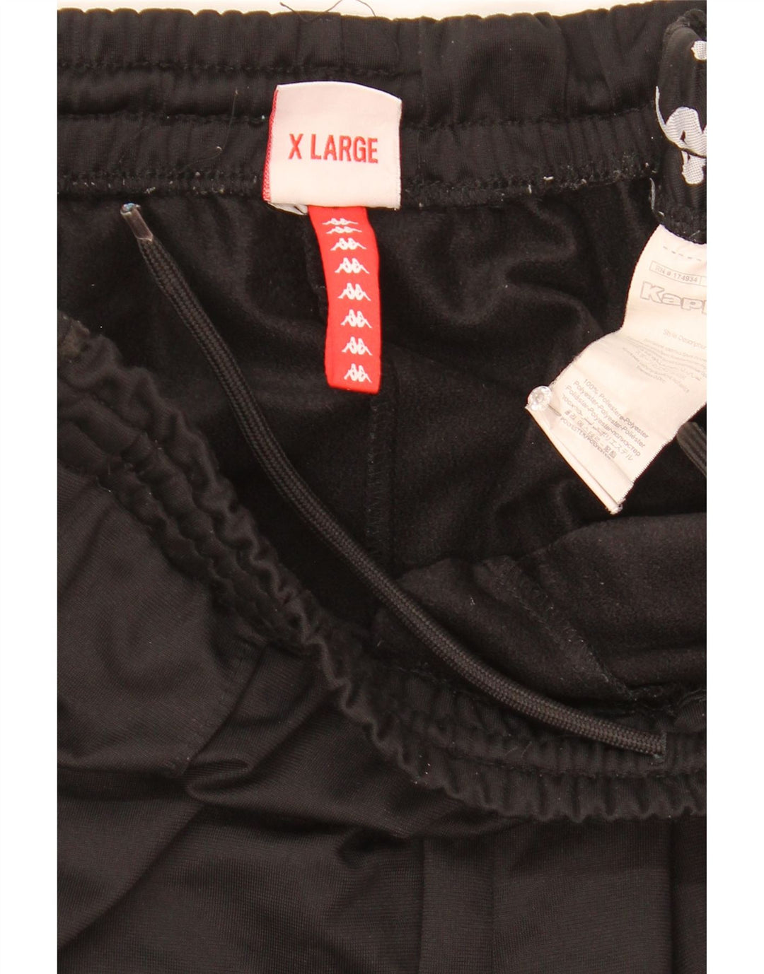 Pantaloni da tuta con grafica Kappa da uomo XL poliestere nero