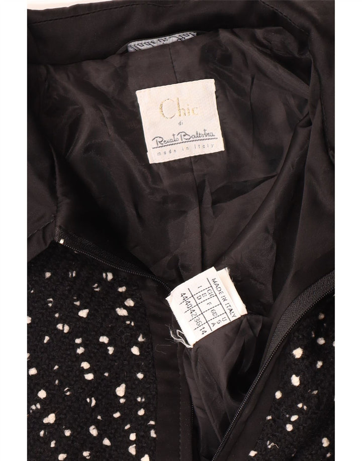 Giacca Bolero Donna RENATO BALESTRA IT 44 Medio Nero Lana Macchiata