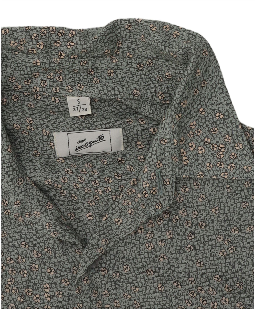 Camicia da uomo Incognito taglia 37/38 piccolo grigio floreale