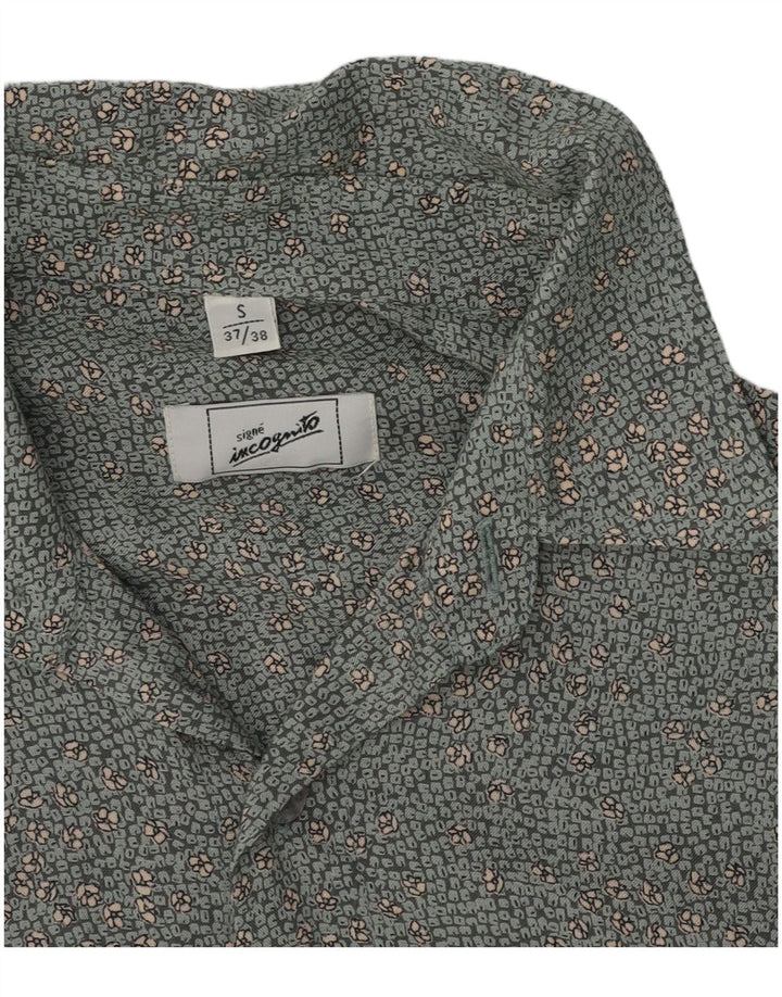 Camicia da uomo Incognito taglia 37/38 piccolo grigio floreale
