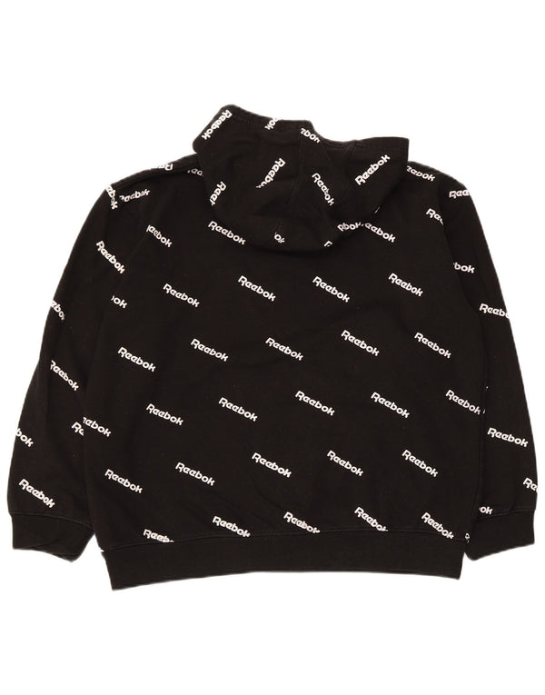 Felpa con cappuccio grafica Reebok da bambino 15-16 anni XL in cotone nero