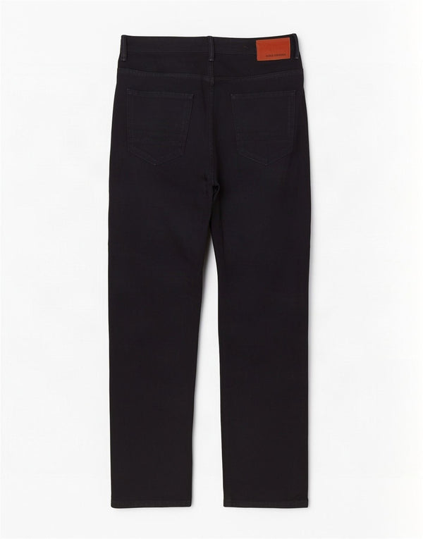 Jeans dritti da uomo Hugo Boss W32 L30 cotone blu navy