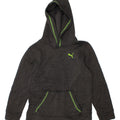 PUMA Boys Hoodie Jumper 10-11 Years Medium Grey Polyester Vintage Puma and Second-Hand Puma from Messina Hembry 