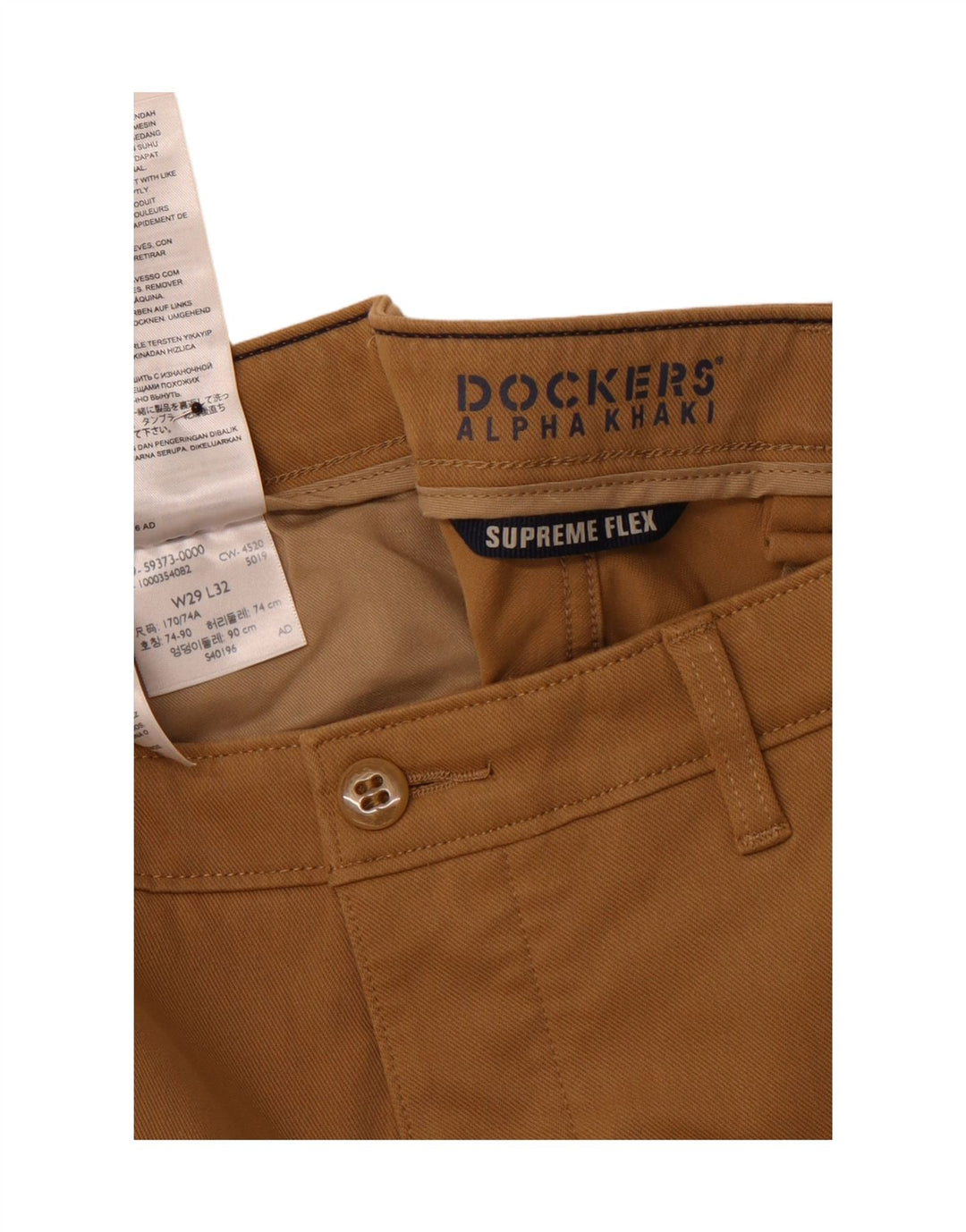 DOCKERS Mens Slim Chino Trousers W29 L32 Brown Cotton