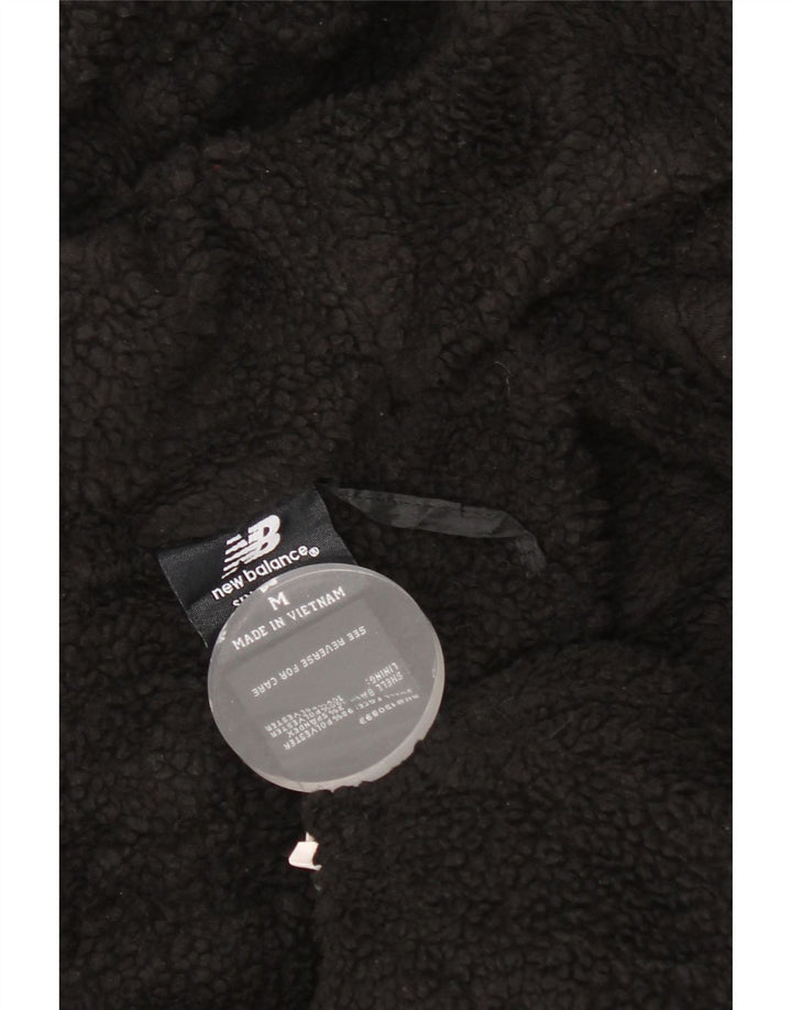 Maglione con cappuccio e zip Sherpa da uomo New Balance poliestere nero medio