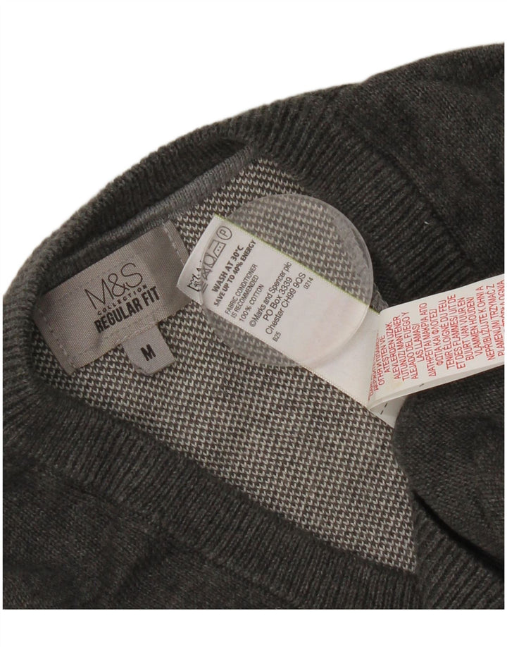 Canotta da uomo Marks & Spencer vestibilità regolare in cotone grigio medio