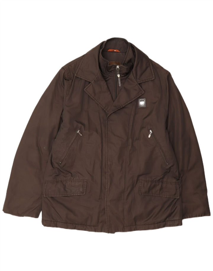 Piero Guidi Giacca a vento da uomo UK 44 2XL Marrone Poliestere
