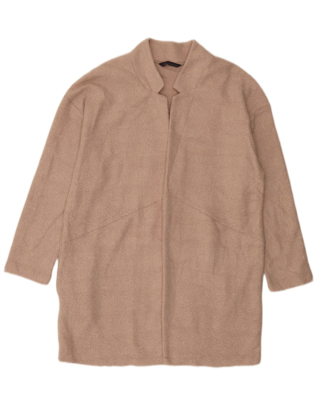 Maglione cardigan lungo da donna Marks & Spencer UK 16 grande poliestere rosa