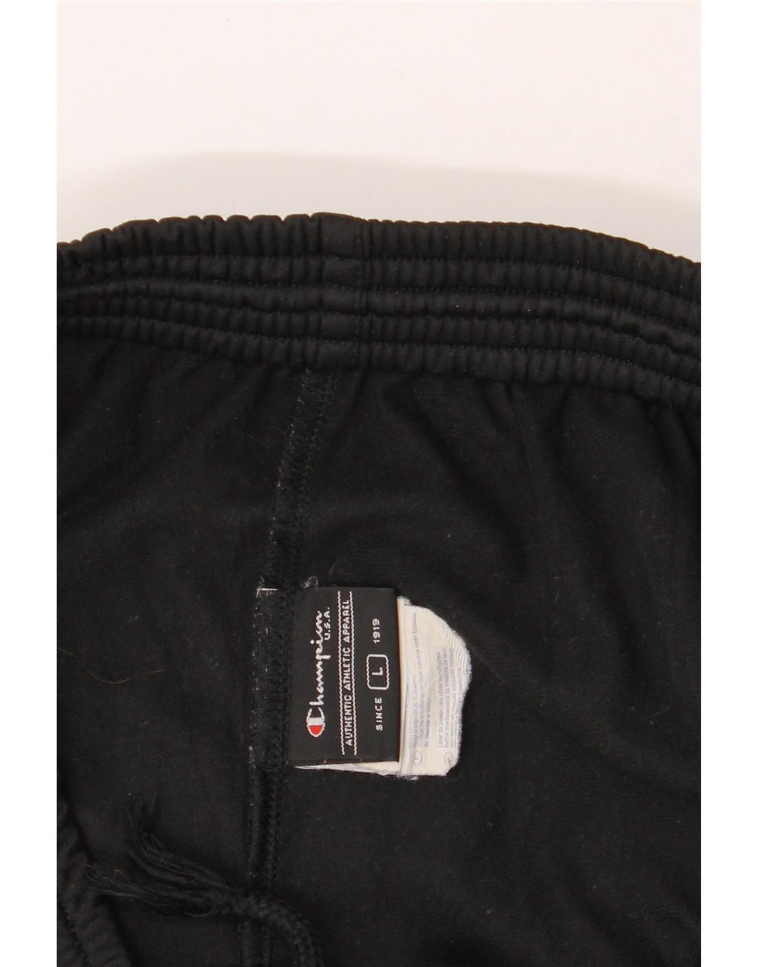 CHAMPION Mens Tracksuit Trousers Large  Black Polyester Vintage Champion and Second-Hand Champion from Messina Hembry 