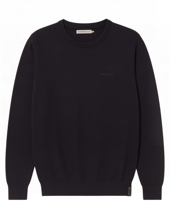 Calvin Klein Jeans Maglione da uomo con scollo a barca in cotone blu navy medio