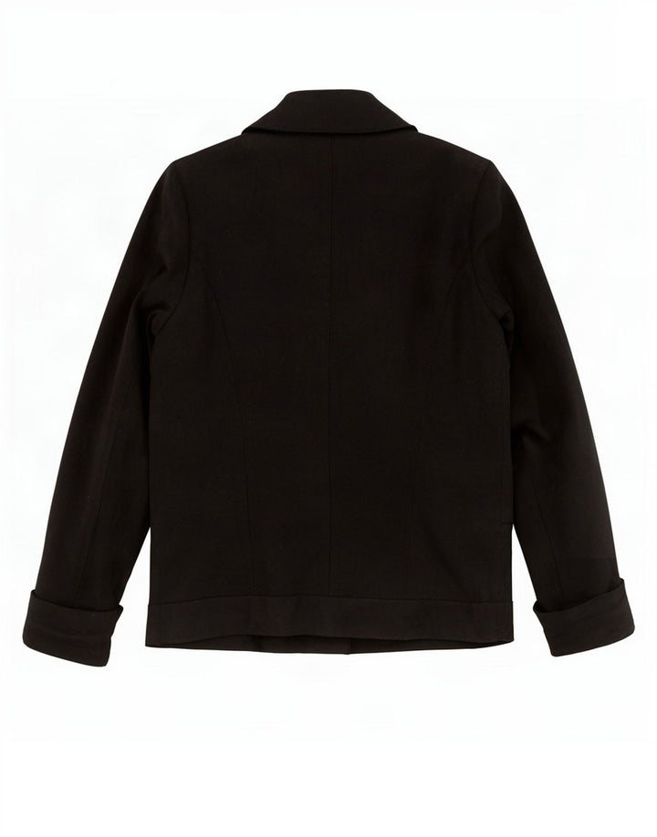 Giacca blazer doppiopetto da donna Topshop UK 8 piccola lana nera