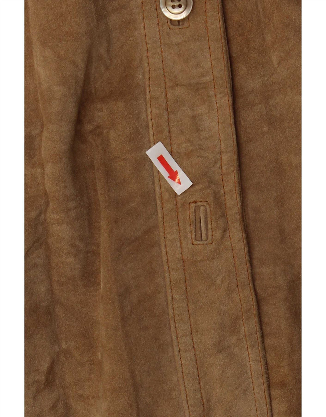 Giacca vintage in pelle scamosciata da donna UK 18 XL Beige