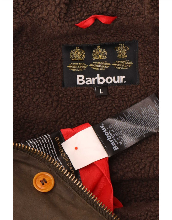 Giacca da uomo in cotone cerato con cappuccio Barbour UK 40 grande marrone