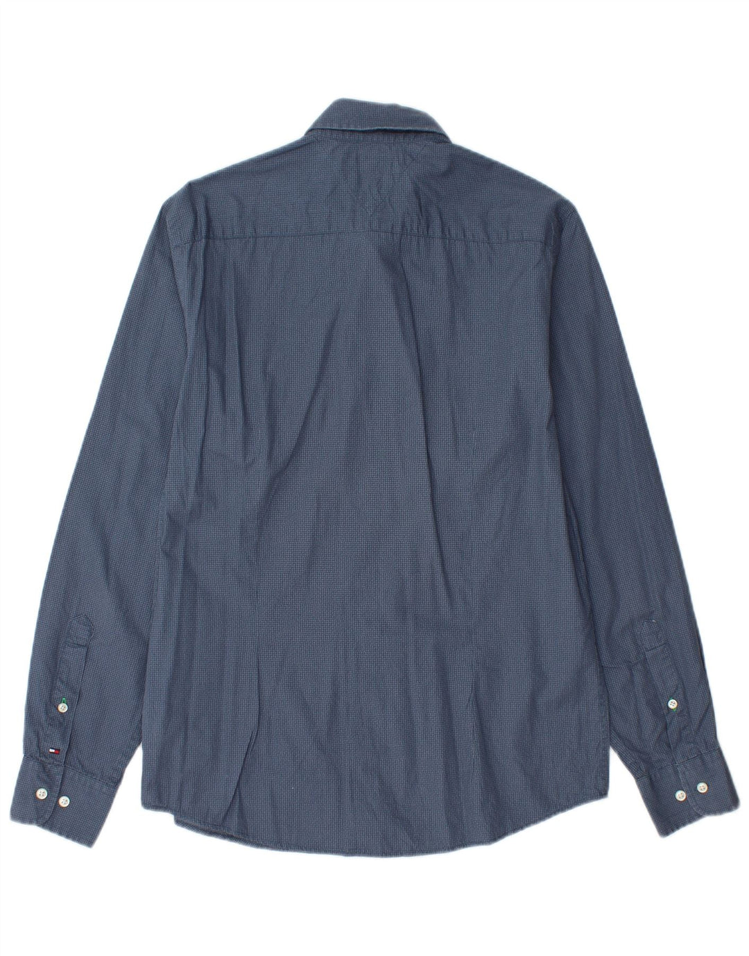 TOMMY HILFIGER Camicia slim fit da uomo in cotone maculato blu medio