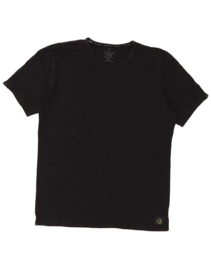 T-shirt da uomo Calvin Klein Top in cotone nero medio