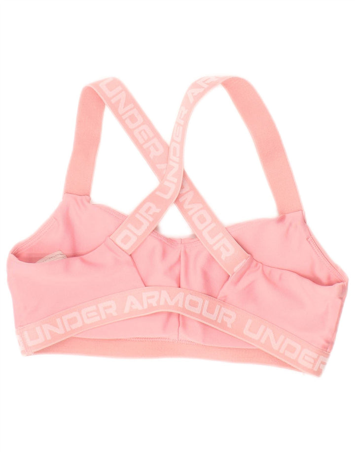 Top grafico da donna Under Armour piccolo/medio rosa colorblock sportivo