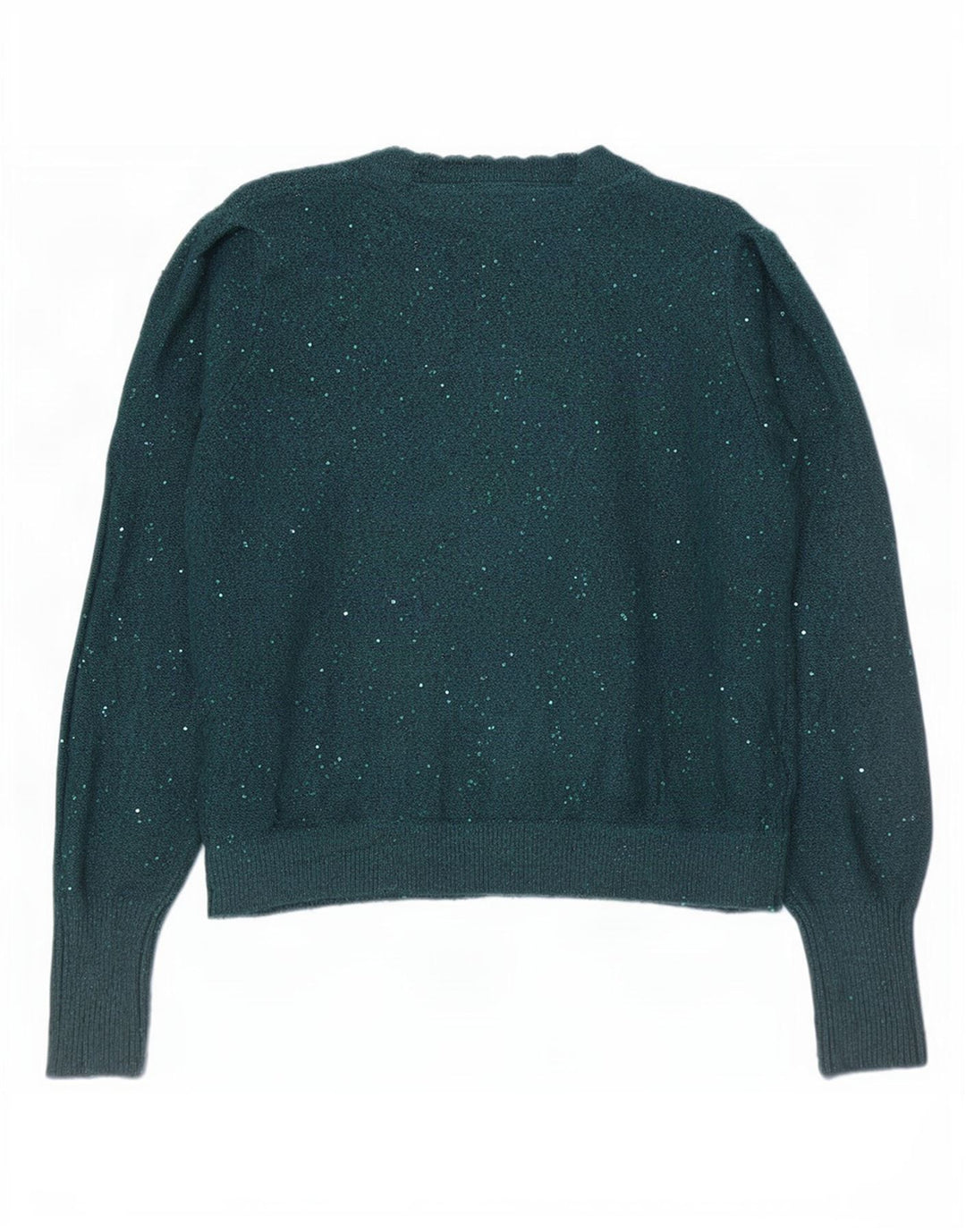 Maglione maglione oversize con scollo a V da donna Fat Face UK 10 Piccolo verde chiazzato