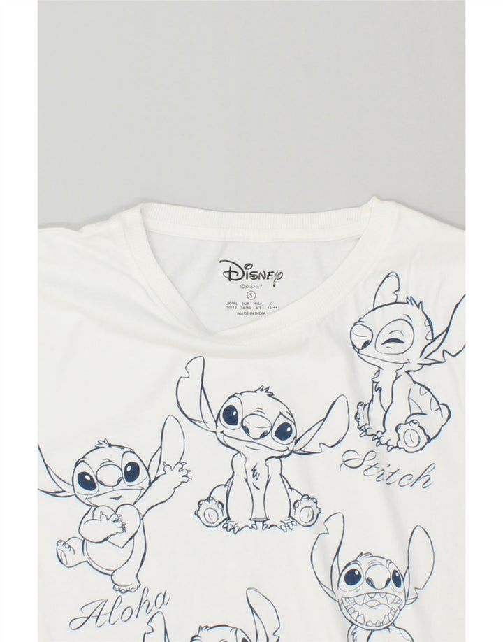 DISNEY Womens Stitch Oversized Graphic T-Shirt Top UK 8/10 Small White Vintage Disney and Second-Hand Disney from Messina Hembry 