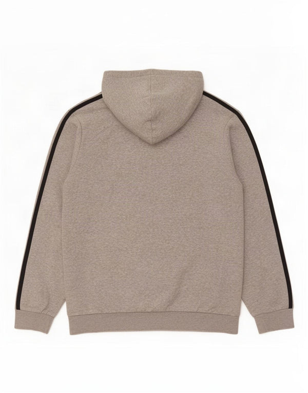 Felpa con cappuccio grafica da uomo Adidas in cotone chiazzato grigio medio
